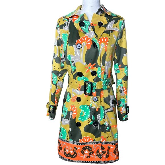 Belted Floral Trench coat Size:2 - Picture 2 of 8